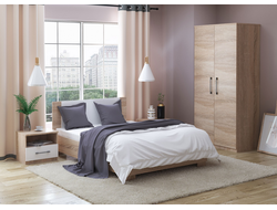 Композиция Спальни Аврора Дуб Сонома/Белый