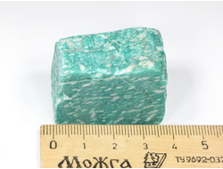 Амазонит, необработанный образец, Кольский п-ов (37*25*24 мм, 50 г) №26720