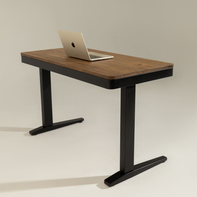 Умный стол 120×60 чёрный | массив дуба венге