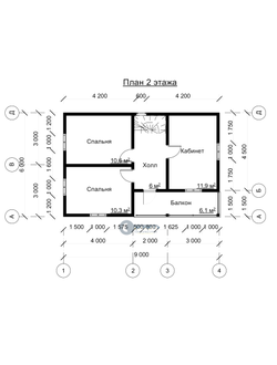 ДЖ-15 ГАБАРИТНЫЕ РАЗМЕРЫ: (9Х6М) 2 ЭТАЖА, ОБЩАЯ ПЛОЩАДЬ: 108М²