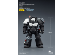 Терминатор Гвардии Ворона (Warhammer 40K) - КОЛЛЕКЦИОННАЯ ФИГУРКА 1/18 Raven Guard Terminator with Power Sword and Storm Bolter (JT03240) - JOYTOY