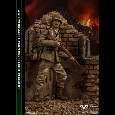 Немецкий солдат (версия 2) - Коллекционная фигурка 1/12 scale POCKET ELITE SERIES  WWII German Army Wehrmacht Panzergrgrenadier Regiment (VG002) - VTS TOYS