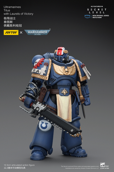 Тит, лейтенант Ультрамаринов (Warhammer 40K) - КОЛЛЕКЦИОННАЯ ФИГУРКА 1/18 Ultramarines Titus with Laurels of Victory (JT02779) - JOYTOY