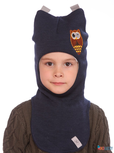 Шапка-шлем  18101-08, цвет темно-синий р. 48-50