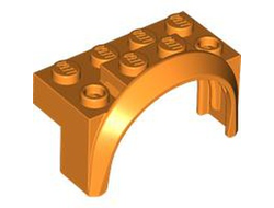 Vehicle, Mudguard 4 x 2 1/2 x 2 with Arch Round, Orange (3387 6491330)