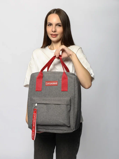 Рюкзак Сумка Чемодан ручная кладь 36x30x27 Optimum Pobeda RL, серый
