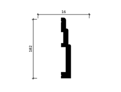 Напольный плинтус Decor-Dizayn DD704, для покраски, влагостойкий, ударопрочный, 2 метра