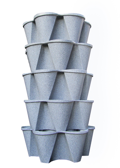 Вертикальная грядка "Лея" (имитация камня гранит)