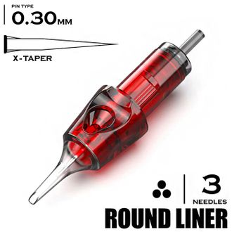 3 RL/0,30mm - Round Liner X-Taper "CNC"