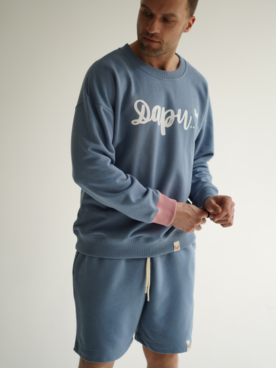 ШОРТЫ УНИСЕКС "ПРИЯТНО" ГОЛУБЫЕ