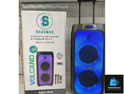 Портативная колонка Shaswar SMO-825 90W USB,Bt,Караоке,пульт ДУ+микрофон