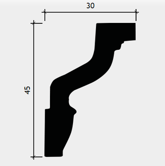 Карниз 6.50.171 - 45*30*2000мм