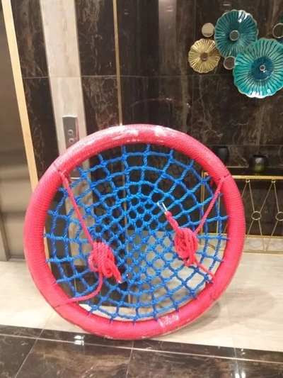 Качели гнездо 100 см толстый обод + толстая сеть