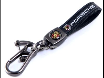 Премиум кожаный брелок с логотипом PORSCHE