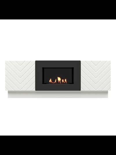 Тумба с биокамином Firelight BFP/P-1400V белая