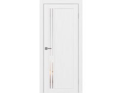 Межкомнатная дверь "Турин-555" белый монохром (стекло сатинато)