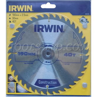 Диск пильный IRWIN IR OPP мастер  190 x 2,5 x 30 (40 зуб.)