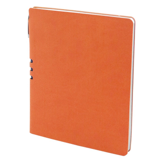 Бизнес-тетрадь Attache Light Book А4 96л, клетка, кожзам оранжевый