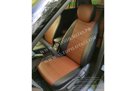 Hyundai Creta (2016+) (экокожа, черный+коричневый)