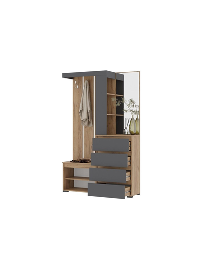 Хелен ПР 01 прихожая Дуб Крафт золотой/Графит