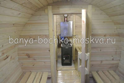Круглая баня-бочка 3.5 метра.