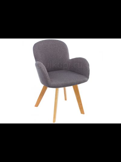stul Asia wooden legs/grey fabric