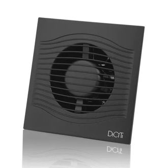 Вентилятор осевой накладной обр.клапан SLIM 4С Matt black D100