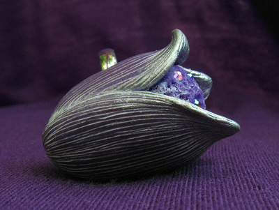 Кольцо "Цветок Сумерки". Кольцо в виде волшебного цветка со стразами Сваровски