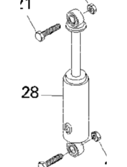 Амортизатор передний оригинальный BRP M23165 для BRP LYNX/Ski-Doo Skandic SUV 600 (2003-2007), Skandic SUV 550F (2004-2007)