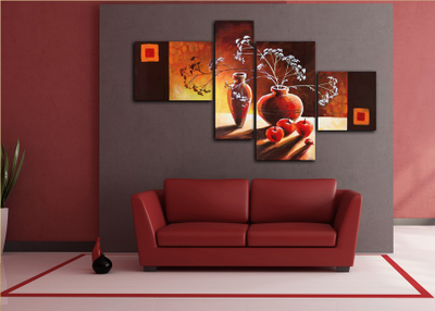 Модульная картина "Ваза с ветвями"