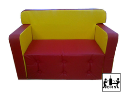 Детский игровой диван "Комфорт" красный желтый