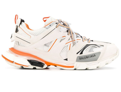 Кроссовки Balenciaga Track белые с оранжевым