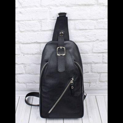 Кожаный кросс-боди рюкзак Crespino black (арт. 
3106-51)