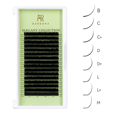 Ресницы чёрные BARBARA «ELEGANT» - Одна длина (16 линий)