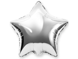 Гелиевая серебряная фольгированная звезда