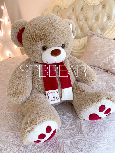 Плюшевый медведь 110 см кремовый Кевин