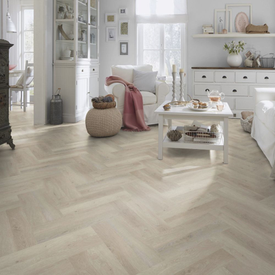 Виниловый пол Wineo 400 Wood XS Дуб светло-серый сбалансированный DB286WXS Английская  Ёлка клеевой