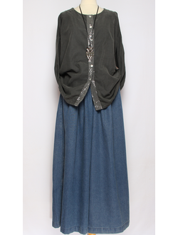 Рубашка "Вельвет пайетки" графит