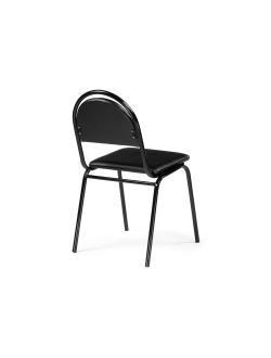 Стул на металлокаркасе Гумер черный / черный глянец