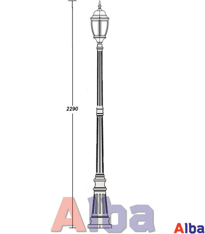 Садово парковый светильник Arsenal 209 gold