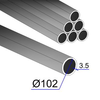 Труба Вгп 102х3.5 мм (2,0 м)