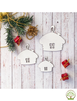 Снежный домик 6х6 см/ХДФ 3 мм