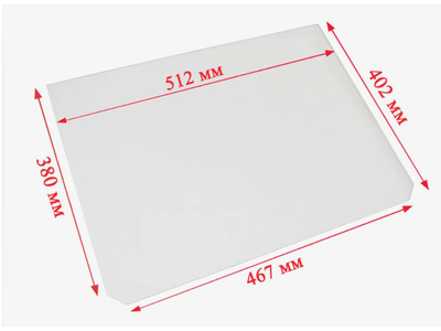 Стекло внутреннее Hansa 8028869, 9078687 без шелкографии (512x402)мм