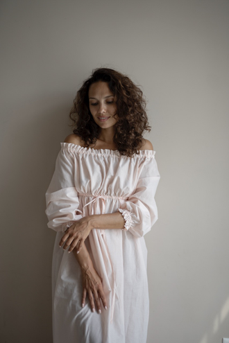 Ночная сорочка из батиста (персиковая)