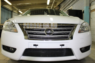 Защита радиатора Nissan Sentra 2014- black