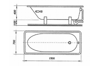 Стальная ванна Antika Антика 1.05 1.2 1.4 1.5 1.6 1.7 м с ножками в комплекте