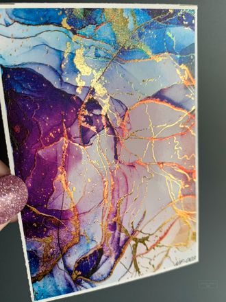 Слайдеры фольгированная акварель Alcohol Ink NF-003 GOLD