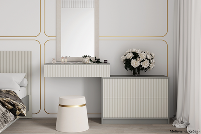 Селена КМ-001 Комод-консоль Шиншилла серая / Кварц грей софт