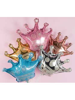 Шар с клапаном 36-41 см Мини-фигура, Корона, МИКС