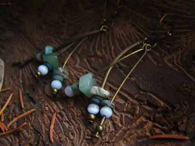 Благотворительность. Серьги в лесном стиле "Сон матушки Сосны"